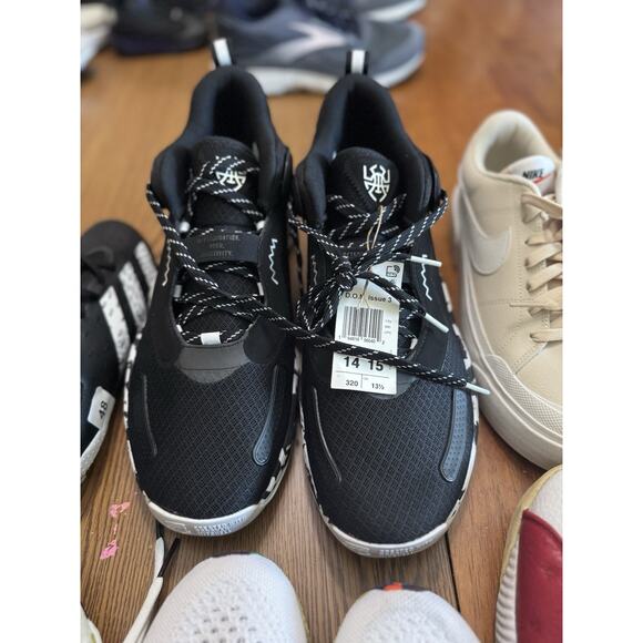 Size 14 - adidas D.O.N. Issue #3 Paint Smudge - Black NBS176 - Picture 1 of 5